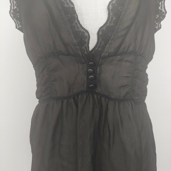 Odille Black Lace Top 8 - Picture 4 of 9